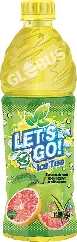 Напиток чай холод.Let's Go Ice Tea зел ябл/грейпф б/г 1,25л